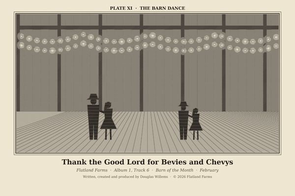 Engraved print, Plate XI: The Barn Dance