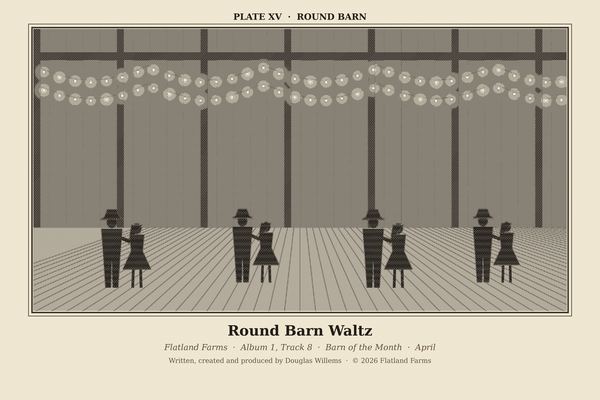Engraved print, Plate XV: Round Barn