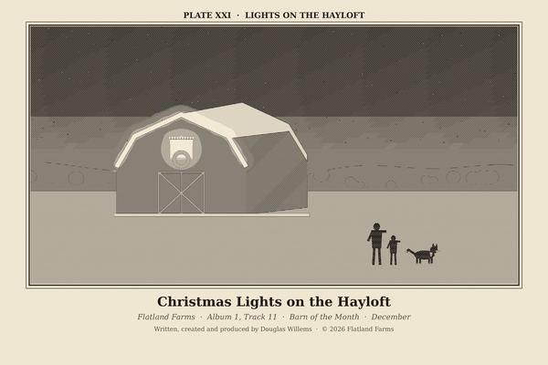 Engraved print, Plate XXI: Lights on the Hayloft