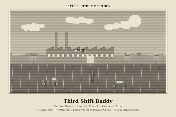 Engraved print, Plate I: The Time Clock