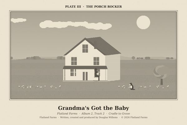 Engraved print, Plate III: The Porch Rocker