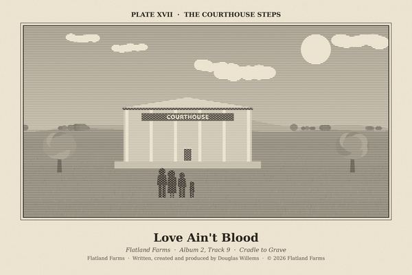 Engraved print, Plate XVII: The Courthouse Steps