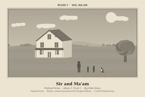 Engraved print, Plate I: Yes, Ma'am
