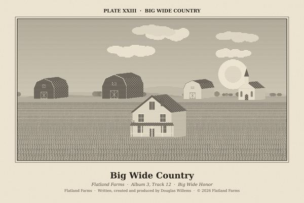 Engraved print, Plate XXIII: Big Wide Country